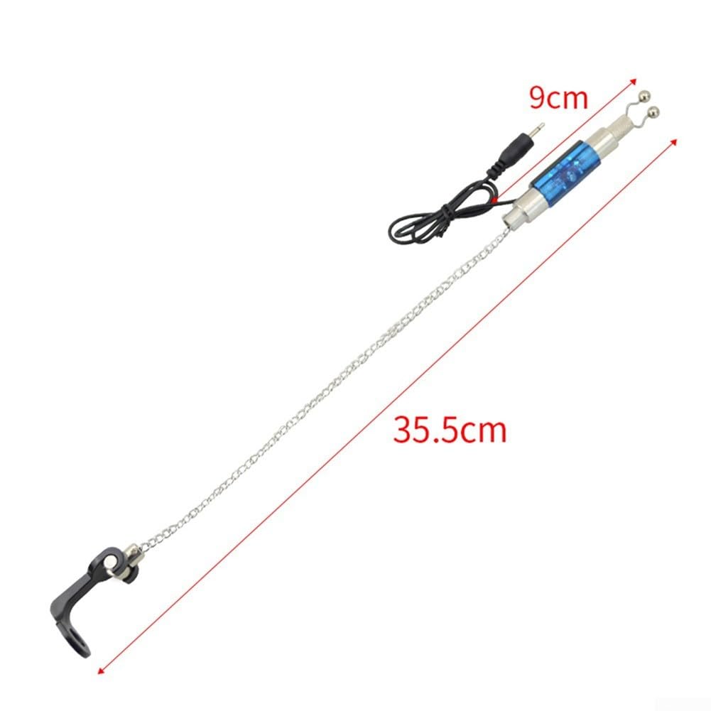 Lot de 4 détecteurs de touche lumineux pour pêche à la carpe en acier inoxydable