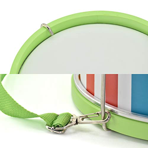 Musicube Kids Drum Set 8-Inch Wooden Drum Toys With An Adjustable Strap And 2 Drumsticks Educational Baby Musical Toys Drum Sensory Musical Instrument Toys For Toddler Boys & Girls Gift Packing #TOP1