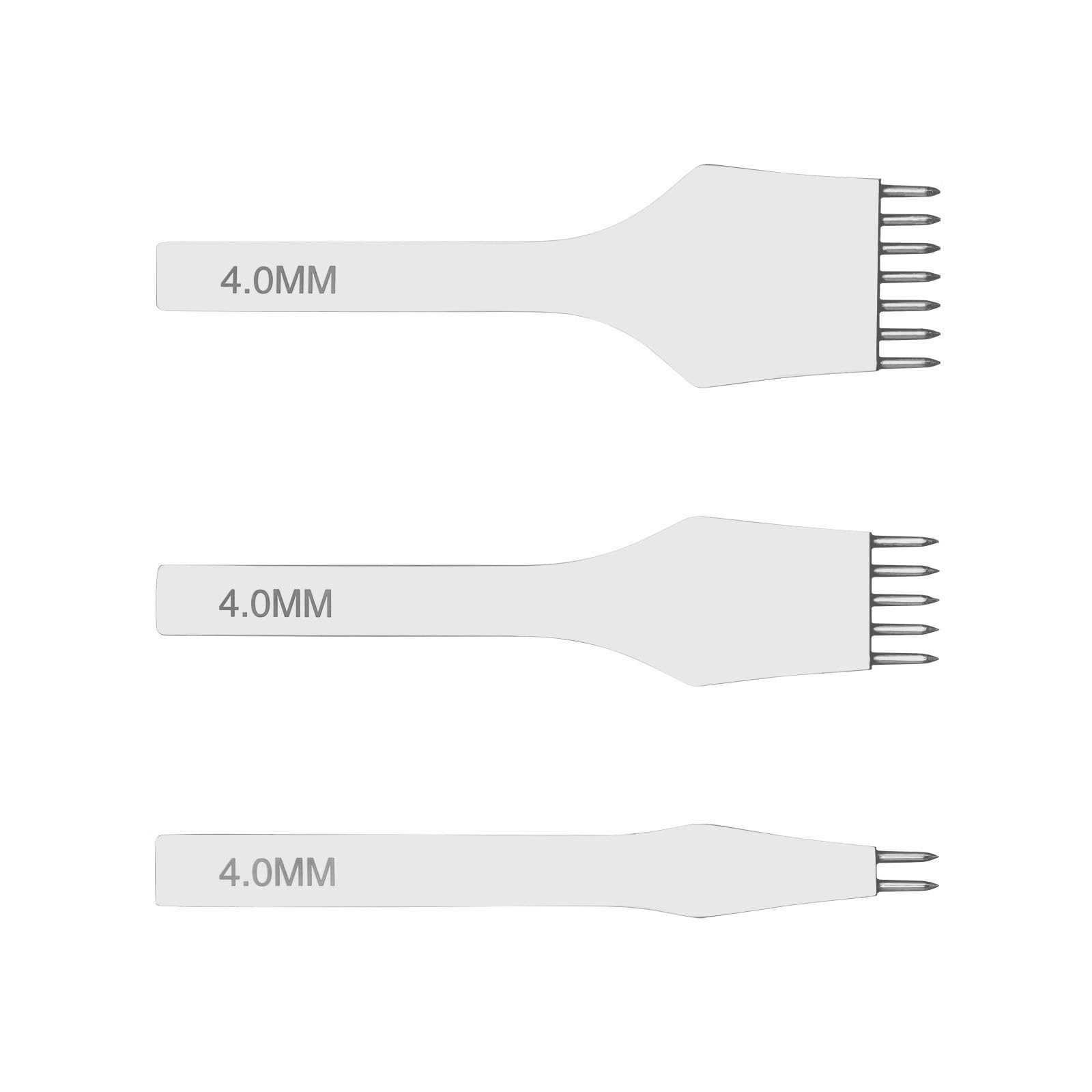 Herramienta para Manualidades, Herramienta de perforación de 2/5 / 7 Puntas, Punzones de Costura con Cordones, 3mm, 4mm, 5mm, perforadoras para Manualidades de