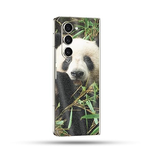 Image of MightySkins Glossy Glitter Skin Compatible with Samsung Galaxy Z Fold 5 Full Wrap - Chill Panda | Protective, Durable High-Gloss Glitter Finish | Easy to Apply & Change Styles | Made in The USA