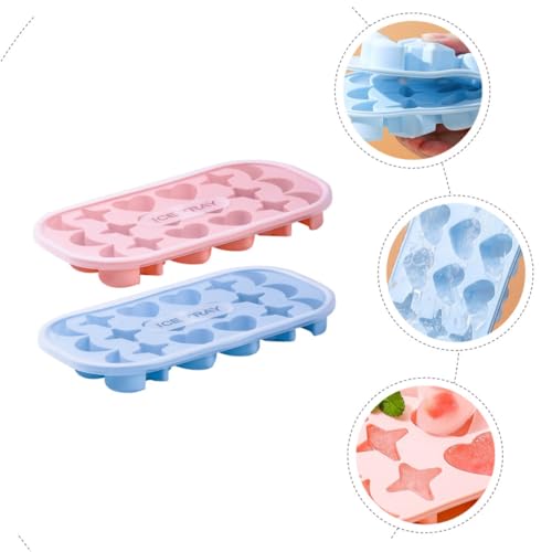 2 Piezas Moldes de Cubos de Hielo de Silicona con Tapa miniatura 5