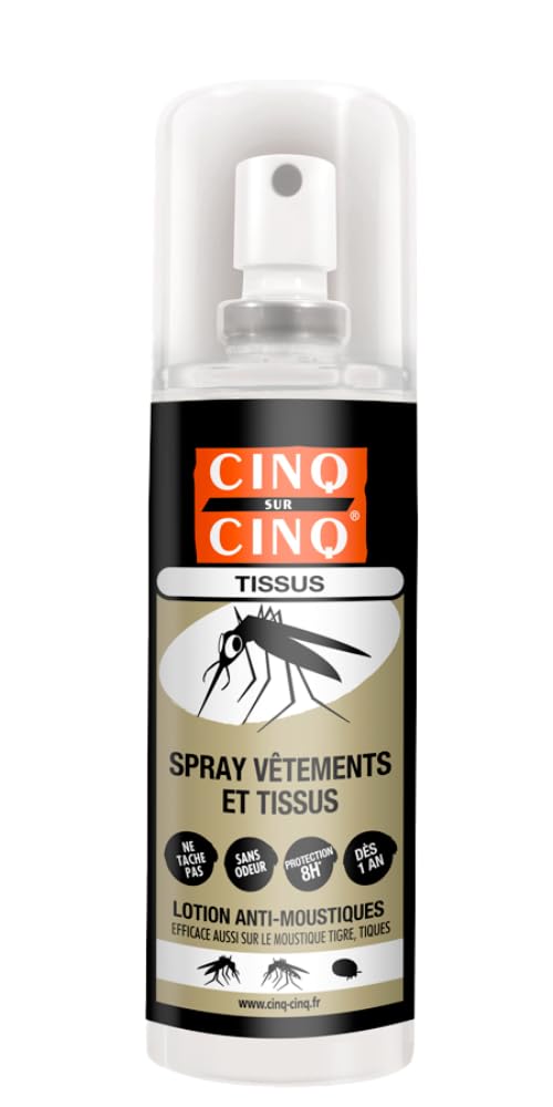 Cinq sur Cinq - Kit Haute Protection Contre Les Moustiques - Lot de 2 x Spray Tropic 75 ML + Spray Vètement 100 ML