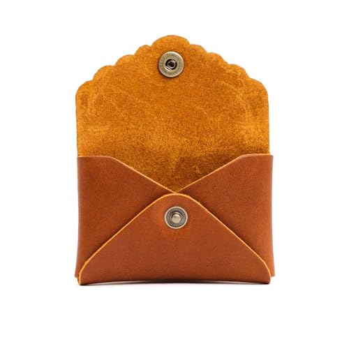 Image of Portland Leather Goods Mini Daisy Wallet for Women - Handmade from the Finest Full-Grain Hides - Features Envelope Design with Snap Closure - Honey