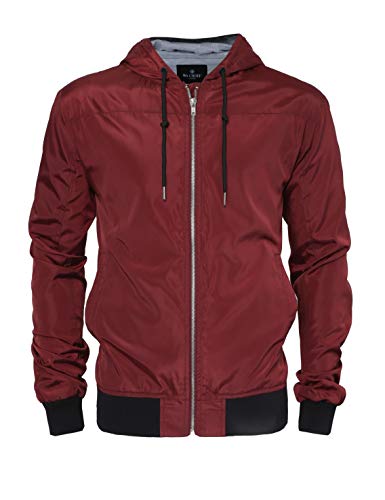 Hat and Beyond Mens Windbreaker Lightweight Two Tone Hooded Slim Fit Jacket2