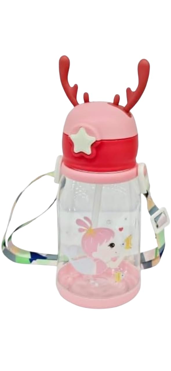 Trendy RED Water Bottle with Time Marker, 500 mL Large Capacity, Transparent BPA-Free Sports Bottle with Straw, Leak-Proof for Gym, Office, School, Travel-image-5