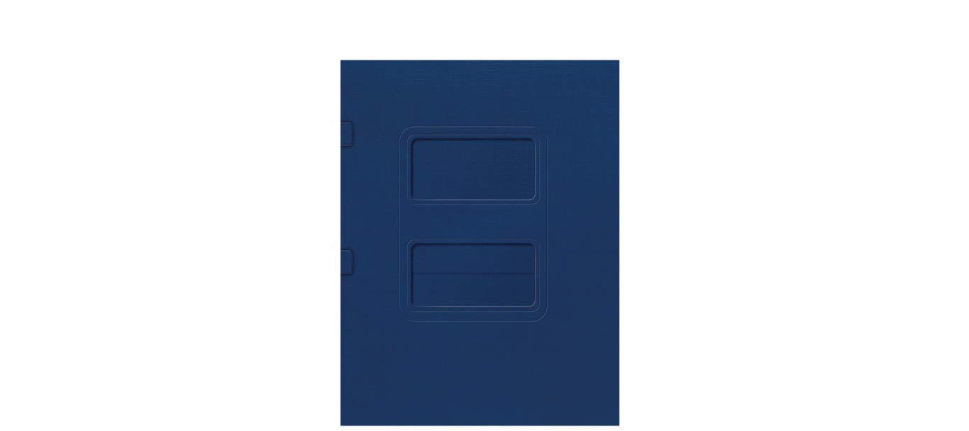 Debossed Side Tab Folder Blue, 100/Pk