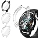 ivoler 3 Stücke Hülle mit Schutzfolie für Huawei Watch GT 2 46mm, Vollständige Abdeckung Stoßfest Kratzfest Schutzhülle Ultradünne Weiche TPU Displayschutz Case, 2 Klar + 1 Schwarz