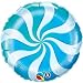 Candy Swirl Blue 18" Round Balloon Pack of 5