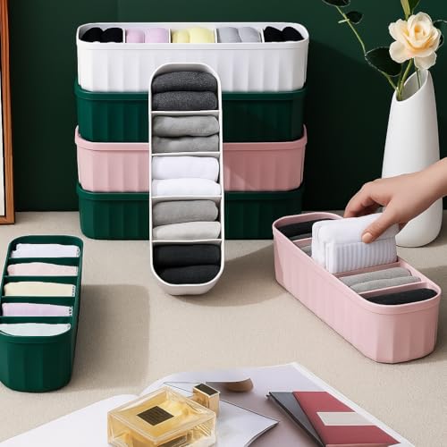 Image of Episkey Innerwear Organizer For Wardrobe - Socks, Undergarments, MakeUp, Ties, Cosmetics, Scarves Organizer For Wardrobe Closet Storage Dividers for Household (WARDROB_4)