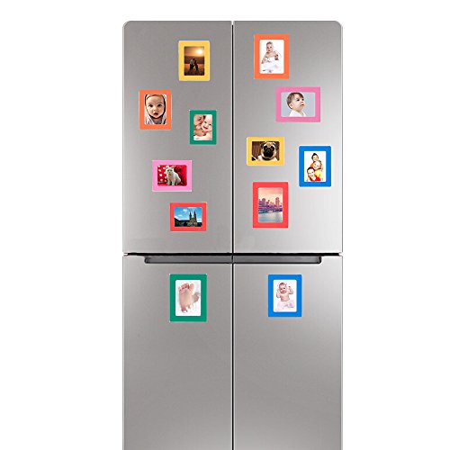 Raxwalker UNKNOWN 12 Magnetic Photo Frames Refrigerator Magnets Holds 4X6 3.5X5 2.5X3.5 Inches Picture thumb #2