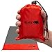 BEARZ Outdoor Beach Blanket / Compact Pocket Blanket 55″x60″, Waterproof Ground Cover / Sand Proof Picnic Mat for Travel, Hiking, Camping, Festivals - Durable Tarp w/ Corner Pockets, Loops & Bag (Red)