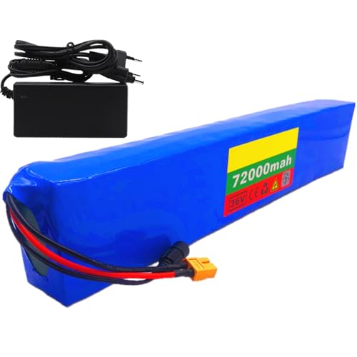 PLSZLL Batería de Iones de Litio de 36 V y 72 Ah, 10S4P, con BMS y Cargador, para Moto, Bicicleta eléctrica, Scooter