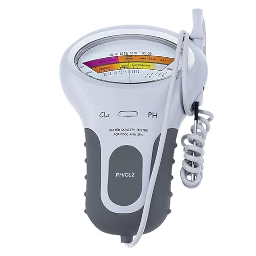 Medidor PH, Medidor de nivel de cloro y pH Cl2 profesional con sonda for piscina, spa, medidor de cloro y pH CL2.