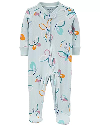 Image of Carter's Girls' 1-Piece 100% Snug Fit Footie Sleeper PJs