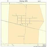 Large Street & Road Map of Viking, Minnesota MN - Printed poster size wall atlas of your home town