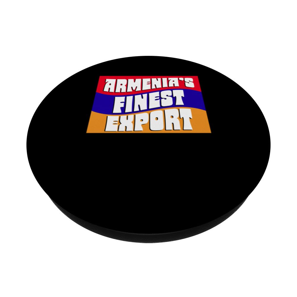 Armenia Armenian Flag PopSockets Swappable PopGrip, Black - Image 2