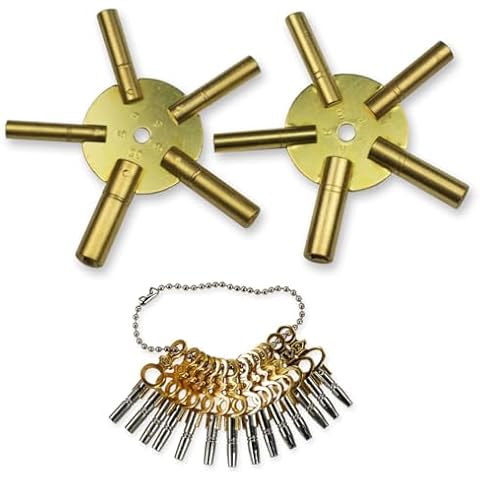 Brass Spider Key Set for Old Clocks Cover