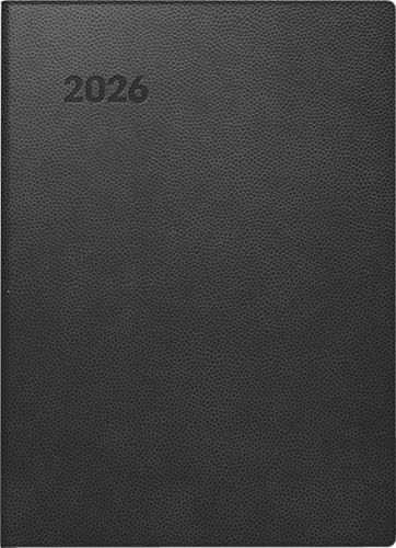 BRUNNEN Agenda de bolsillo, modelo 731 2026, A6, plástico, color negro