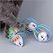 HFLSMHU Caged Mouse Ball Plush Cat Toy, Interactive Feather Wand Teaser with Colorful Mouse for Play