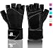 RIMSports Wrist Wrap Gloves for Gym Workout - Premium Weight Lifting Gloves for Gym Equipment - Best Gym Gloves - Ideal for Gym Weights Equipment Power Lifting (Black L)