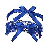 Healifty Elegantes Blaues Beinschlaufen Strumpfband mit Schleife aus...