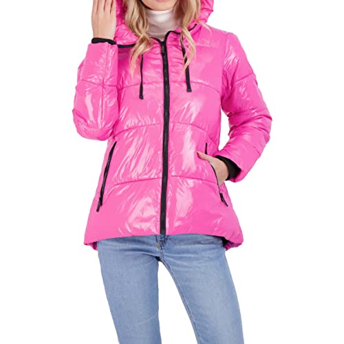Sam Edelman Womens Lightweight Warm Puffer Jacket Pink XS