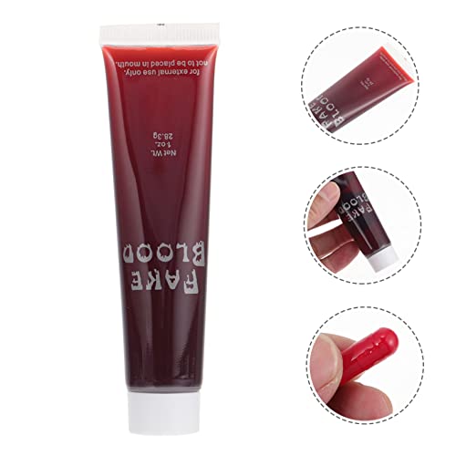 HONMEET 1 Conjunto De Maquiagem De Sangue Falso De Halloween Gel De Sangue Maquiagem De Rosto Sangre