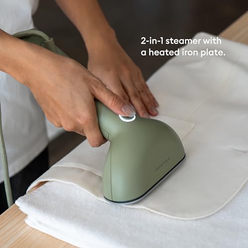 Steamery Handheld Clothes Steamer Cirrus 3, 1200W, US Plug, Heated Ironing Plate, Fast Heat Up, Garment Wrinkle Remover, Sage by Steamery - Used condition - Image 4
