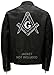 Masonic Logo Large Black Patch Embroidered Iron-On Freemason Emblem Square Compass