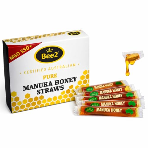 Bee2 Miel Manuka MGO 550+ 0.42oz x 30 pack miniatura 1