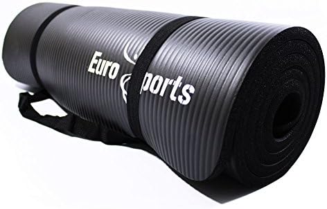 EUROSPORTS 1/2-Inch Extra Thick 72-Inch Long NBR Eco Friendly Non Slip Yoga Mat with a Carrying Strap for Yoga, Pilates and Exercise, Build Your Body Confidence in 2018