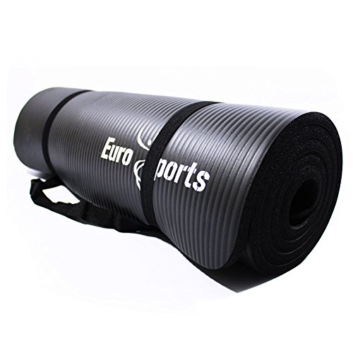 EUROSPORTS 1/2-Inch Extra Thick 72-Inch Long NBR Eco Friendly Non Slip Yoga Mat with a Carrying Strap for Yoga, Pilates and Exercise, Build Your Body Confidence in 2018