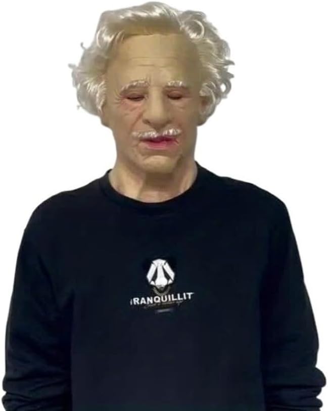 Christmas Mask Santa Claus Old Men Mask Realistic Human Wrinkle Face Grandpa Cosplay Costume Props 3D Face Headwear