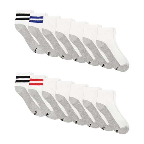 Image of Hanes Men's Socks, X-temp Cushioned Low Cut Socks, 12 & 14 Pair Packs