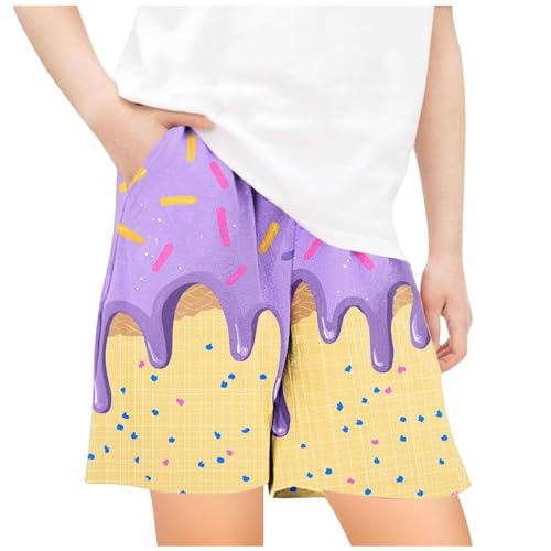 Zzalalana - Ice Cream Swim Trunks for Kids - Boys and Girls Athletic Beach Shorts with Pockets, Ages 5-14 - Best Deal on Amazon