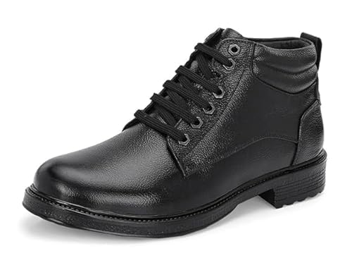 Height Increasing Shoes Elevator Brown Pure Leather Formal Lace-up Shoes for Men's with 3 Inch Height Incease (1.25 Inch Outer Heel and 1.75 Hidden Insole) (Black, UK Footwear Size System, Adult, Men, Numeric, Medium, 6)