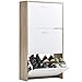 Organize Meuble de Rangement a Chaussure 18 Paires - Armoire Etagere Grande Capacité pour Entree, Couloir - MDF Style Bois Blanc - L60xP24xH113 cm