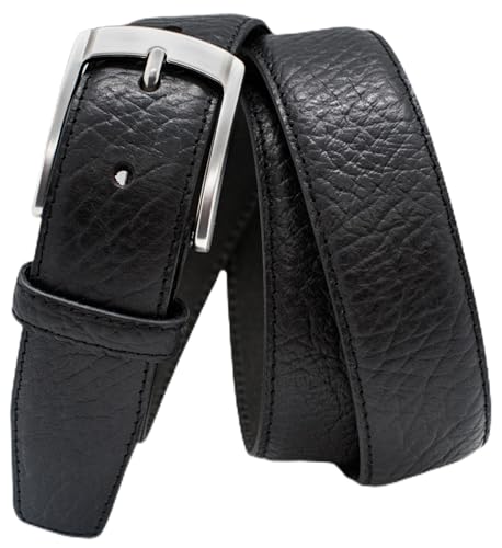 Deep Grain Buffalo Leather Dress Belt for Men - 1.25