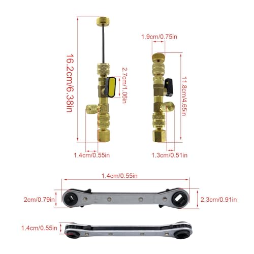 Outil de valve AC pour réparer les fuites de climatisation sans bloquer - 5