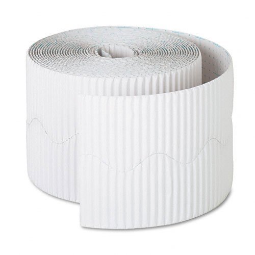 Bordette Decorative Border, 2 1/4'' x 50' Roll, White, Sold as 1 Roll
