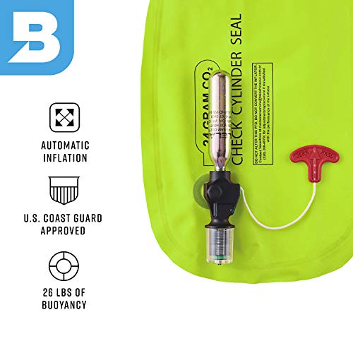 Bluestorm Gear Cirrus26 Inflatable Pfd Life Jackets (Red) For Adults | Us Coast Guard Approved Automatic Life Vest W/Manual Override Convertibility #TOP4