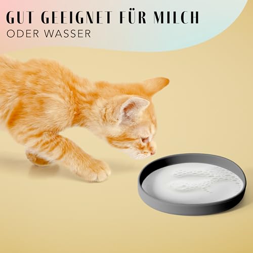 ne&no Futternapf für Katzen [nala Collection] - Flache Futterschale | Breiter Silikonnapf | Fressnapf | Silikon Napf | Katzenfutter Teller