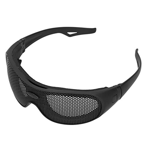 lyrlody Occhiali in Rete di Ferro UV400, Occhiali Tattici Softair, Occhiali di Protezione in Rete Militare per Riprese di Giochi CS Militari Tattici
