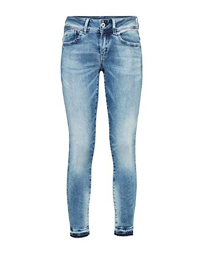 G-STAR RAW Damen Lynn Mid Skinny Ripped Edge Ankle Shorts, Blau (Sun Faded Azurite D08616-C296-B471), 23W / 32L – Ansicht 4