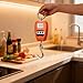 wkao Heavy Duty Hanging Scale, Waterproof Orange Digital Scale, Industrial High-Precision with Stainless Steel Hook, One-Button Zeroing, for Farm Hunting
