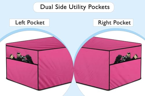 Image of The Furnishing Tree Polyester Waterproof & Dustproof Printer Cover - Compatible with Auto Duplex Brother HL-L3220CDW Printers, Pink , Dimensions in DxWxH - ( 40x42x26 CM)