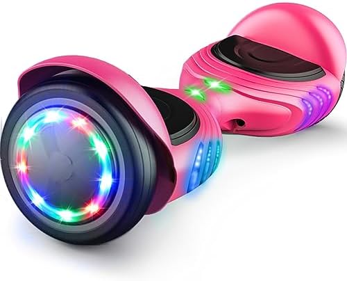 TOMOLOO Hoverboard with Bluetooth Speaker and Colorful LED Lights UL2272 Certified 6.5" Wheel Self-Balancing Scooter for for Kids Ages 6-12 and Adults