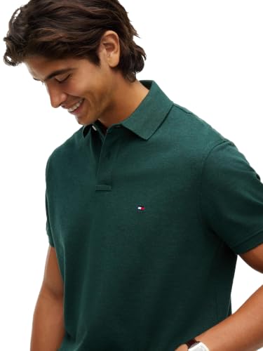 Image of Tommy Hilfiger Men's Short Sleeve Polo Shirts in Classic Fit with Stretch and Organic Pique Cotton