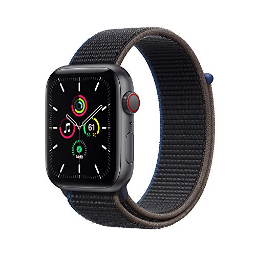 Apple Watch SE (GPS + Cellular, 44mm) - Space Gray Aluminum Case with Charcoal Sport Loop by Apple - Used condition - US$293.75