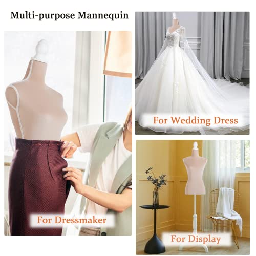 Hombour Dress Form Mannequin Torso, Female Sewing Manikin Body, Pinnable Dressmaker Form With Stand For Display, Clothing Design, Khaki #TOP5